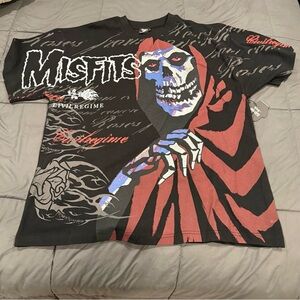 Civil Regime- Misfits Graphic T-Shirt with Skeleton Design